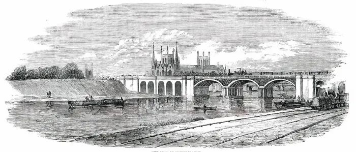 Framed Print : The Line at Peterborough, 1850. Creator: Unknown Framed Print : The Line at Peterborough, 1850. Creator: Unknown