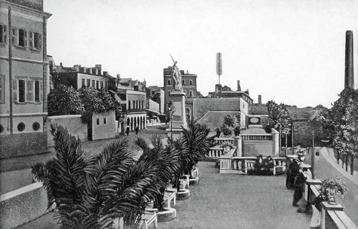 Framed Print : Line Wall Boulevard, Gibraltar, early 20th century. Artist: VB Cumbo Framed Print : Line Wall Boulevard, Gibraltar, early 20th century. Artist: VB Cumbo