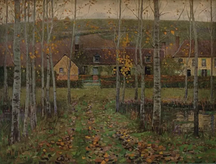 Framed Print : Lingering Leaves, 1901, (1906). Artist: Charles Herbert Eastlake Framed Print : Lingering Leaves, 1901, (1906). Artist: Charles Herbert Eastlake