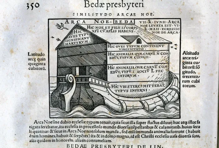 Framed Print : De Linguis gentium libellus, engraving with Noahs Ark Framed Print : De Linguis gentium libellus, engraving with Noahs Ark