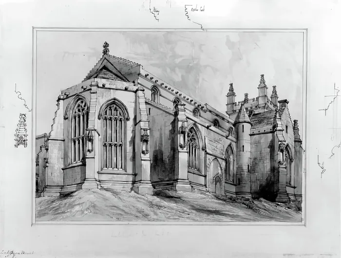 Framed Print : Linlithgow Church, 1851. Creator: Robert William Billings Framed Print : Linlithgow Church, 1851. Creator: Robert William Billings
