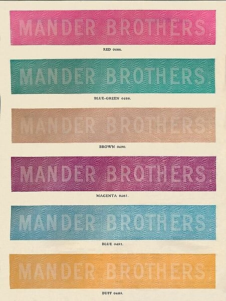 Linotype Practise - Mander Brothers advert, 1910