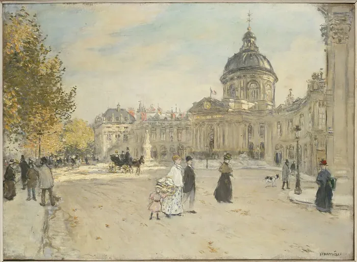 Framed Print : L'Institut, c1898. Creator: Jean-François Raffaëlli Framed Print : L'Institut, c1898. Creator: Jean-François Raffaëlli