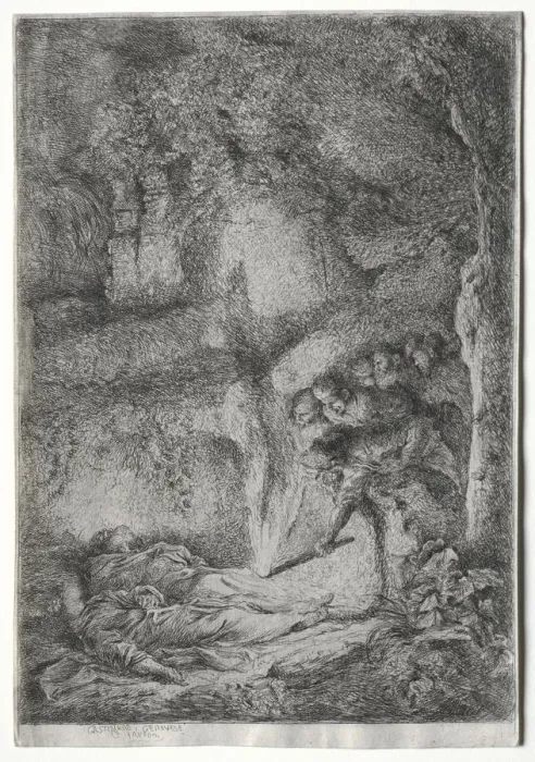 Framed Print : LInvention des corps de S. Pierre et S. Paul, c. 1650. Creator: Giovanni Benedetto Castiglione Framed Print : LInvention des corps de S. Pierre et S. Paul, c. 1650. Creator: Giovanni Benedetto Castiglione