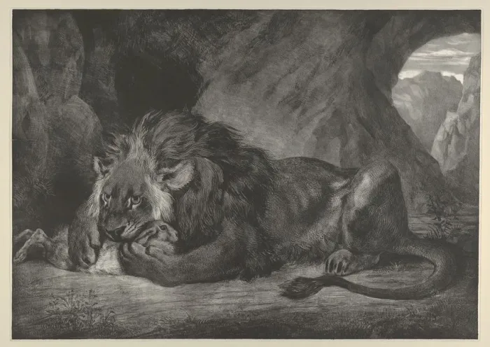 Framed Print : Lion of the Atlas Mountains, 1829-30. 1829-30. Creator: Eugene Delacroix Framed Print : Lion of the Atlas Mountains, 1829-30. 1829-30. Creator: Eugene Delacroix