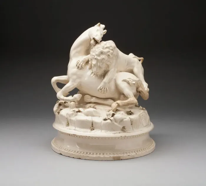 Framed Print : Lion Attacking Horse, Italy, 1789. Creator: Unknown Framed Print : Lion Attacking Horse, Italy, 1789. Creator: Unknown