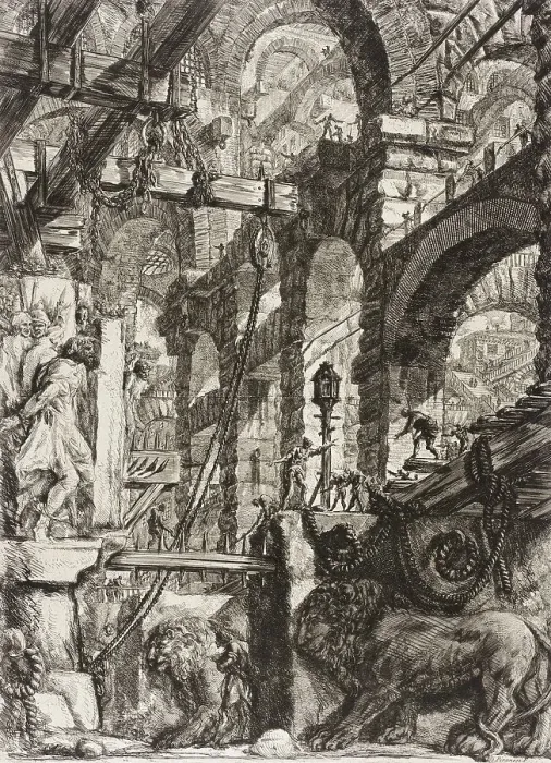 Framed Print : The Lion Bas-Reliefs, 1761. Creator: Giovanni Battista Piranesi Framed Print : The Lion Bas-Reliefs, 1761. Creator: Giovanni Battista Piranesi