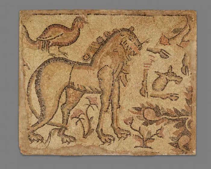 Framed Print : Lion and Bird with Other Animal Parts, 4th-5th century. Creator: Unknown Framed Print : Lion and Bird with Other Animal Parts, 4th-5th century. Creator: Unknown
