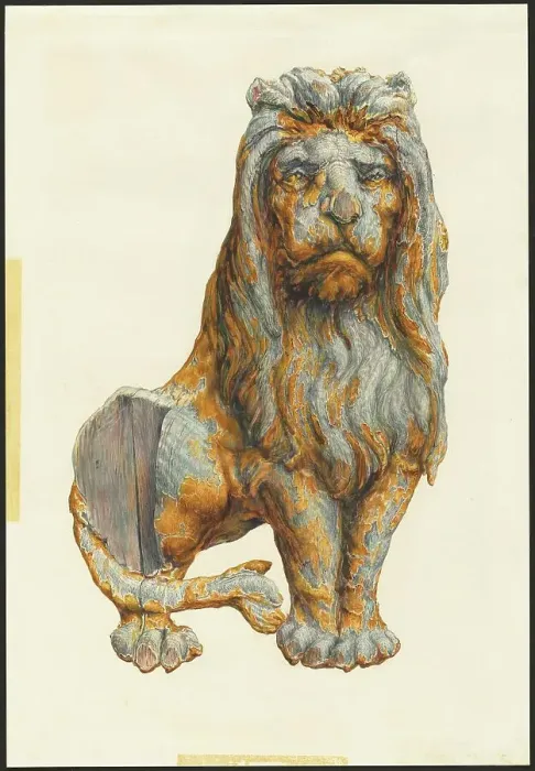 Framed Print : Lion, c. 1939. Creator: Katharine Merrill Framed Print : Lion, c. 1939. Creator: Katharine Merrill