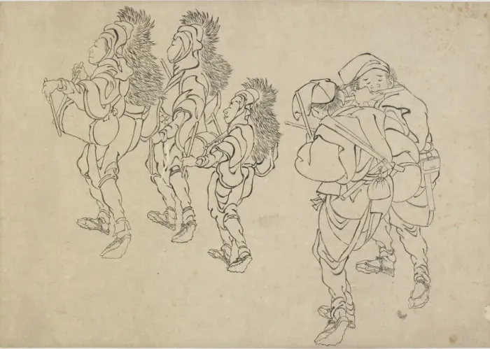 Framed Print : The Lion Dance, late 18th-early 19th century. Creator: Hokusai Framed Print : The Lion Dance, late 18th-early 19th century. Creator: Hokusai