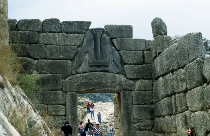 Framed Print : Lion Gate, Mycenae, Greece, c1250 BC Framed Print : Lion Gate, Mycenae, Greece, c1250 BC