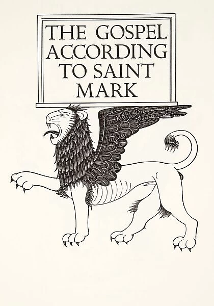 Lion of St Mark, 1931, (wood engraving)