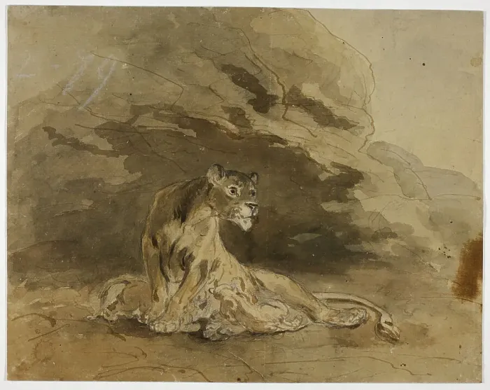 Framed Print : Lioness and Cubs, n.d. Creator: Sawrey Gilpin Framed Print : Lioness and Cubs, n.d. Creator: Sawrey Gilpin