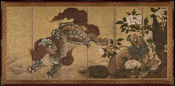 Lions, 1668. Creator: Sekkei Yamaguchi (Japanese, 1644-1732)