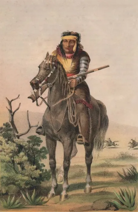 Framed Print : Lipan-Warrior, c1857. Creator: Sarony & Co Framed Print : Lipan-Warrior, c1857. Creator: Sarony & Co