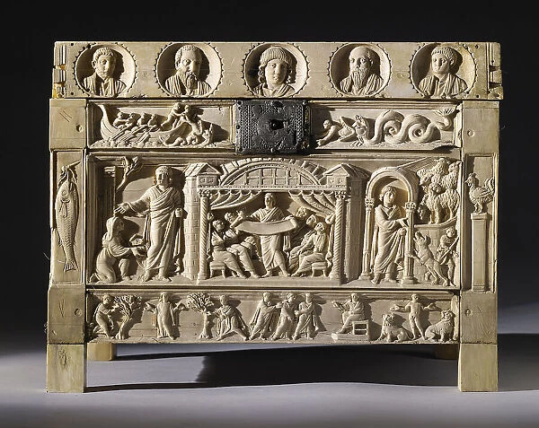 The Lipsanothek (reliquary) of Brescia, Second half of the 4th century. Creator: Frühchristliche Kunst
