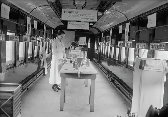 Framed Print : L.I.R.R. Food Train, 1918. Creator: Bain News Service Framed Print : L.I.R.R. Food Train, 1918. Creator: Bain News Service