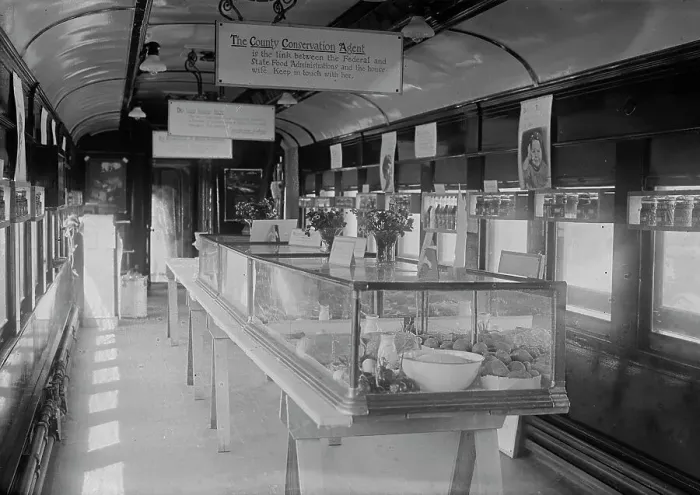 Framed Print : L.I.R.R. Food Train, 1918. Creator: Bain News Service Framed Print : L.I.R.R. Food Train, 1918. Creator: Bain News Service