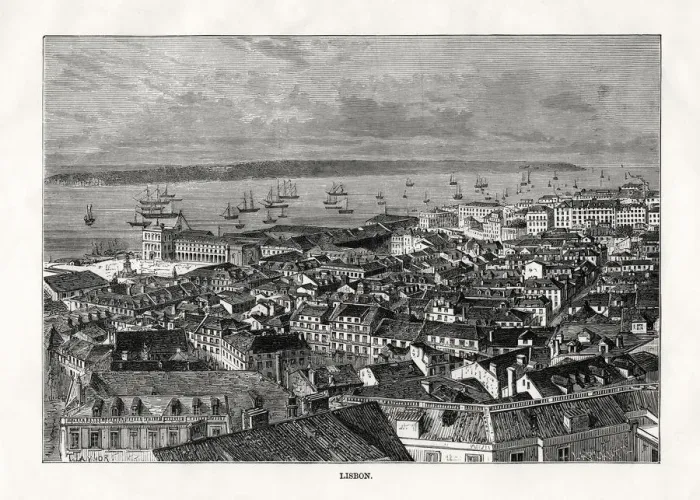 Framed Print : Lisbon, Portugal, 1879. Artist: Laplante Framed Print : Lisbon, Portugal, 1879. Artist: Laplante
