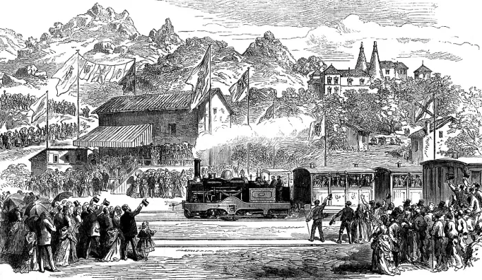 Framed Print : The Lisbon steam-carriage tramway, 1873. Creator: Unknown Framed Print : The Lisbon steam-carriage tramway, 1873. Creator: Unknown
