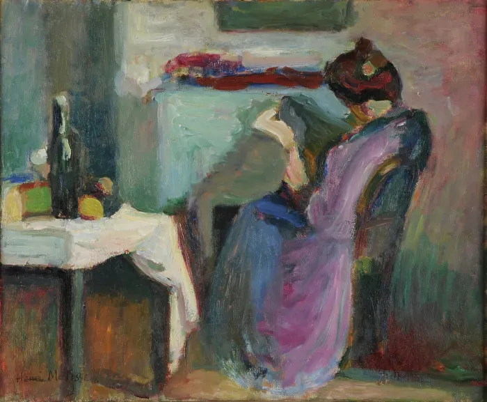 Framed Print : Liseuse en robe violette (Reader in purple dress), 1898. Creator: Matisse, Henri (1869-1954) Framed Print : Liseuse en robe violette (Reader in purple dress), 1898. Creator: Matisse, Henri (1869-1954)