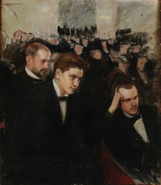 Framed Print : Listeners of Music, 1897. Creator: Magnus Enckell Framed Print : Listeners of Music, 1897. Creator: Magnus Enckell