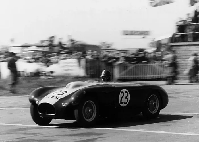 Framed Print : Lister, Scott Brown, Silverstone 1955. Creator: Unknown