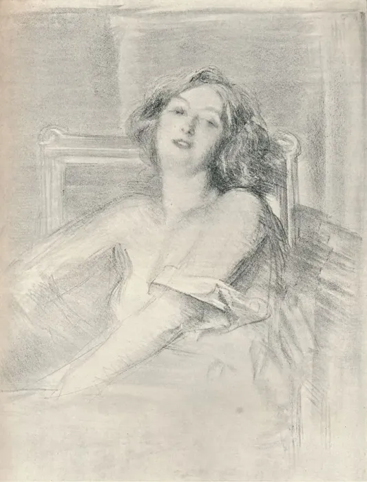 Framed Print : Lithograph portrait of a woman, c1905. Artist: Albert de Belleroche Framed Print : Lithograph portrait of a woman, c1905. Artist: Albert de Belleroche