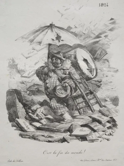 Framed Print : Lithographic Sketches: It is the End of the World! (frontispiece), 1824 Framed Print : Lithographic Sketches: It is the End of the World! (frontispiece), 1824