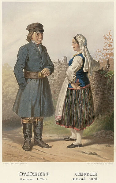 Lithuanians of the Vilna province, 1862. Creator: Karl Fiale