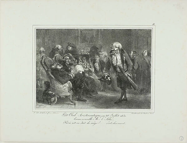 Little Aristocratic Club, July 28, 1830, 1831. Creator: Auguste Raffet
