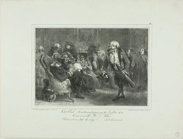 Framed Print : Little Aristocratic Club, July 28, 1830, 1831. Creator: Auguste Raffet Framed Print : Little Aristocratic Club, July 28, 1830, 1831. Creator: Auguste Raffet