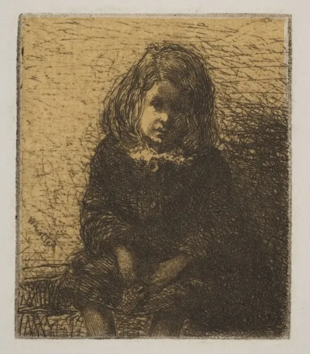 Framed Print : Little Arthur, 1857-58. Creator: James Abbott McNeill Whistler Framed Print : Little Arthur, 1857-58. Creator: James Abbott McNeill Whistler