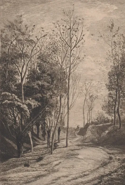 Framed Print : Little Birds, 1850. Creator: Charles Francois Daubigny Framed Print : Little Birds, 1850. Creator: Charles Francois Daubigny