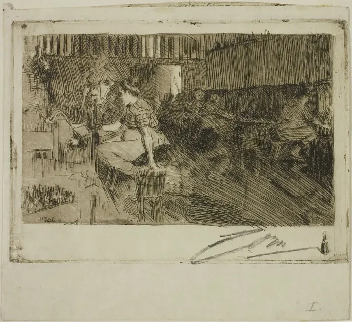Framed Print : The Little Brewery, 1890. Creator: Anders Leonard Zorn Framed Print : The Little Brewery, 1890. Creator: Anders Leonard Zorn