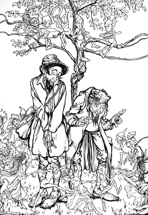 Framed Print : Little Brother and Little Sister, 1917, (1923). Artist: Arthur Rackham Framed Print : Little Brother and Little Sister, 1917, (1923). Artist: Arthur Rackham