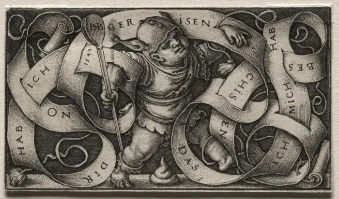Framed Print : The Little Buffoon, 1542. Creator: Hans Sebald Beham (German, 1500-1550) Framed Print : The Little Buffoon, 1542. Creator: Hans Sebald Beham (German, 1500-1550)