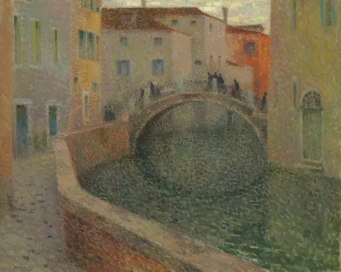 Framed Print : The little canal, gray evening, Venice, 1907. Creator: Le Sidaner, Henri (1862-1939) Framed Print : The little canal, gray evening, Venice, 1907. Creator: Le Sidaner, Henri (1862-1939)