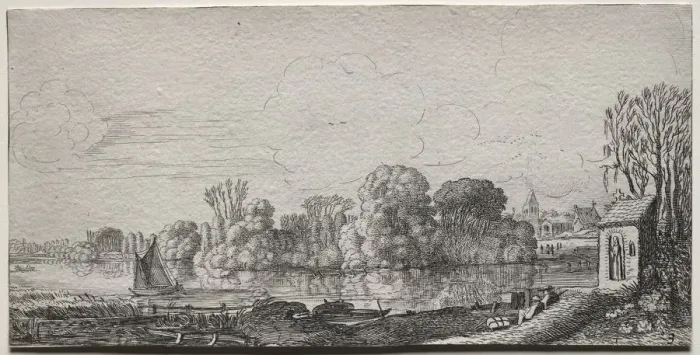 Framed Print : A Little Chapel by a Pond. Creator: Jan van de Velde (Dutch, 1620-1662) Framed Print : A Little Chapel by a Pond. Creator: Jan van de Velde (Dutch, 1620-1662)
