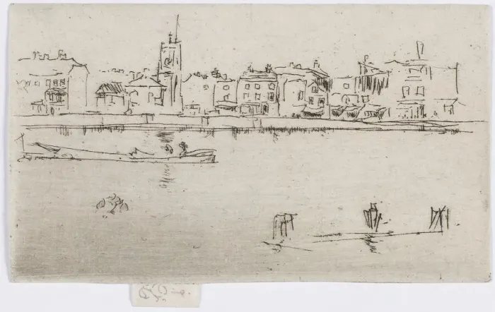 Framed Print : Little Chelsea (Memorial), 1887. Creator: James Abbott McNeill Whistler