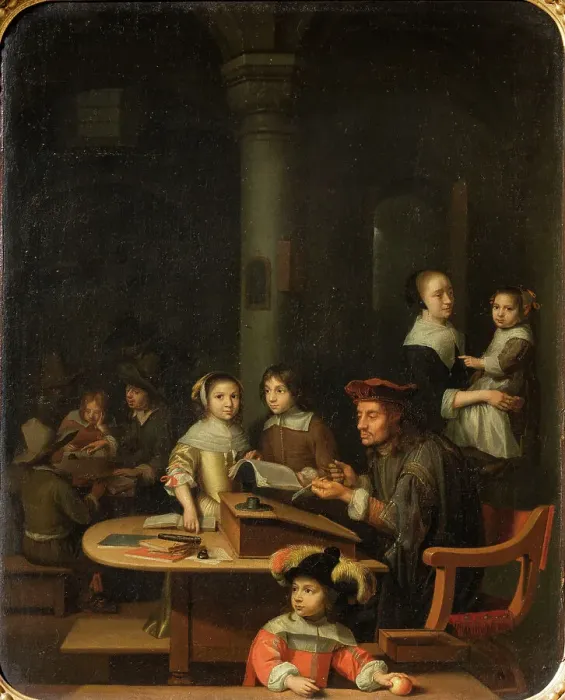 Framed Print : The little class, End of 17th cen.. Creator: Verelst, Simon Pietersz. (1644-ca 1721) Framed Print : The little class, End of 17th cen.. Creator: Verelst, Simon Pietersz. (1644-ca 1721)