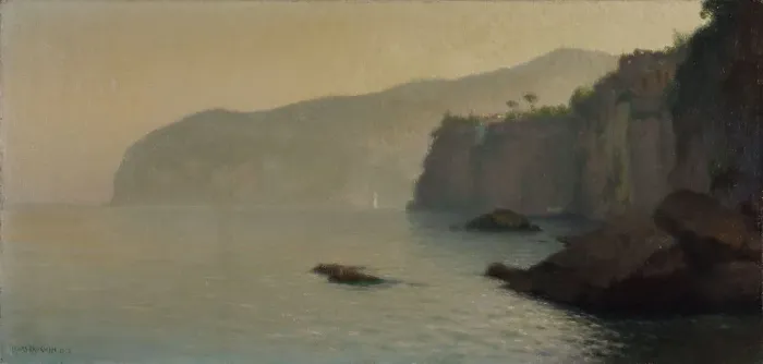 Framed Print : Little coast of Sorrento (grey), 1912. Creator: Henry Brokman Framed Print : Little coast of Sorrento (grey), 1912. Creator: Henry Brokman