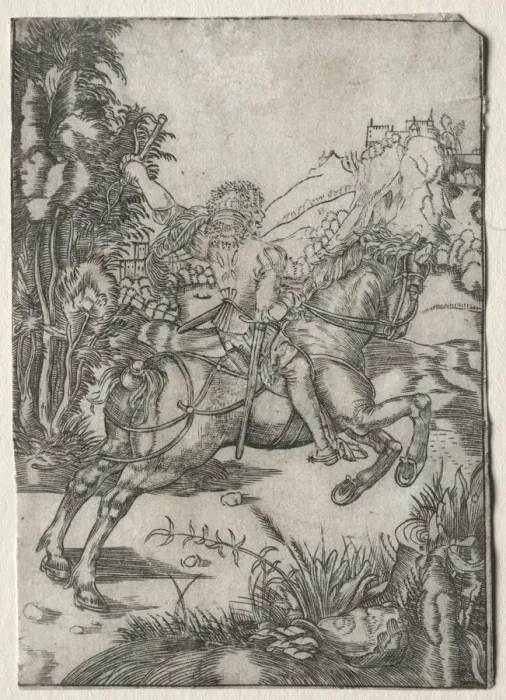 Framed Print : The Little Courier, 1500s. Creator: Unknown Framed Print : The Little Courier, 1500s. Creator: Unknown