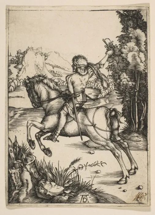 Framed Print : The Little Courier. n. d. Creator: Albrecht Durer Framed Print : The Little Courier. n. d. Creator: Albrecht Durer