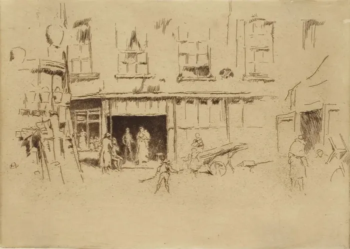 Framed Print : Little Court, 1886. Creator: James Abbott McNeill Whistler Framed Print : Little Court, 1886. Creator: James Abbott McNeill Whistler