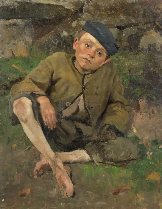 Framed Print : The little cripple, 1882. Creator: Sven Richard Bergh Framed Print : The little cripple, 1882. Creator: Sven Richard Bergh