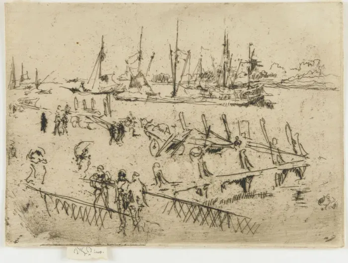 Framed Print : Little Dordrecht, 1884. Creator: James Abbott McNeill Whistler Framed Print : Little Dordrecht, 1884. Creator: James Abbott McNeill Whistler