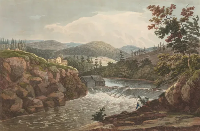 Framed Print : Little Falls at Luzerne (No. 1 of The Hudson River Portfolio), 1822-23 Framed Print : Little Falls at Luzerne (No. 1 of The Hudson River Portfolio), 1822-23