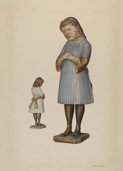 Little Fanny Carved Figure, c. 1938. Creator: Stanley Mazur