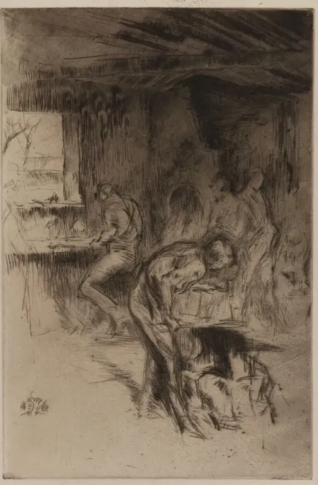 Framed Print : The Little Forge, Liverpool, 1875. Creator: James Abbott McNeill Whistler Framed Print : The Little Forge, Liverpool, 1875. Creator: James Abbott McNeill Whistler
